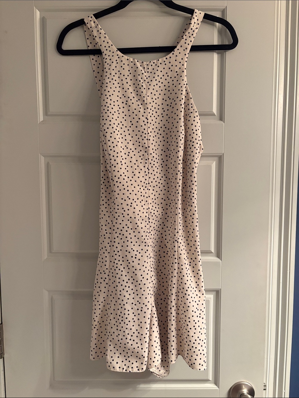 Women’s Sleeveless Cream Polka Dot Dress